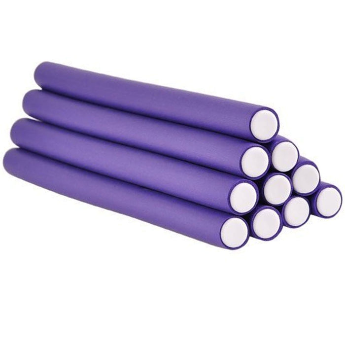 20 X Large Hair Curlers Flex Rods Spiral Twist Curls Wavy Soft Flexi Foam Roller