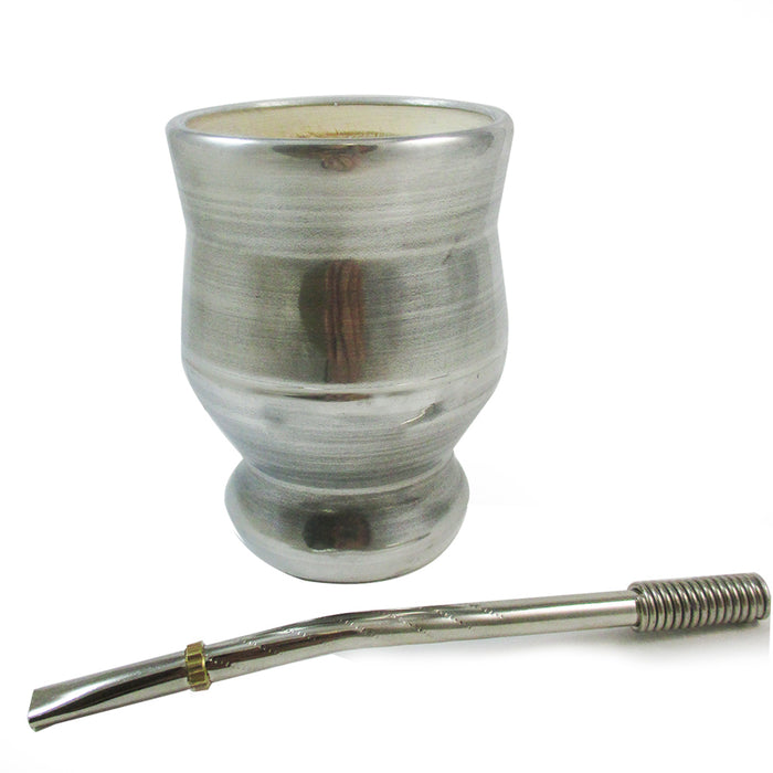 YERBA MATE ROSAMONTE KIT TEA MATE WOOD GOURD CUP STAINLESS STEEL BOMBILLA GIFT !