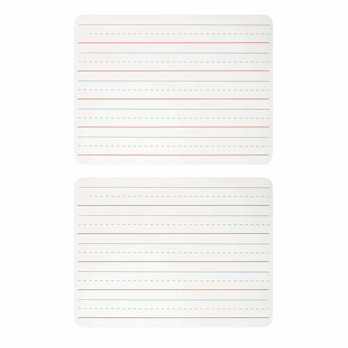 2 X BAZIC Double Sided Dry Erase Lap Board 9"X12" Whiteboard Primary Ruled Blank