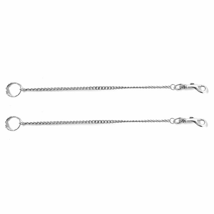 2 Pc Wallet Biker Metal Chain Keychain Snap Hook Key Rings Claw Clasps 12"L