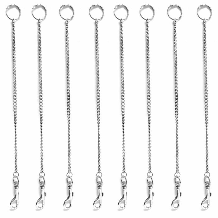 6 Pc Metal Key Rings Wallet Chain Biker Keychain Hook Lobster Claw Clasps 12"L