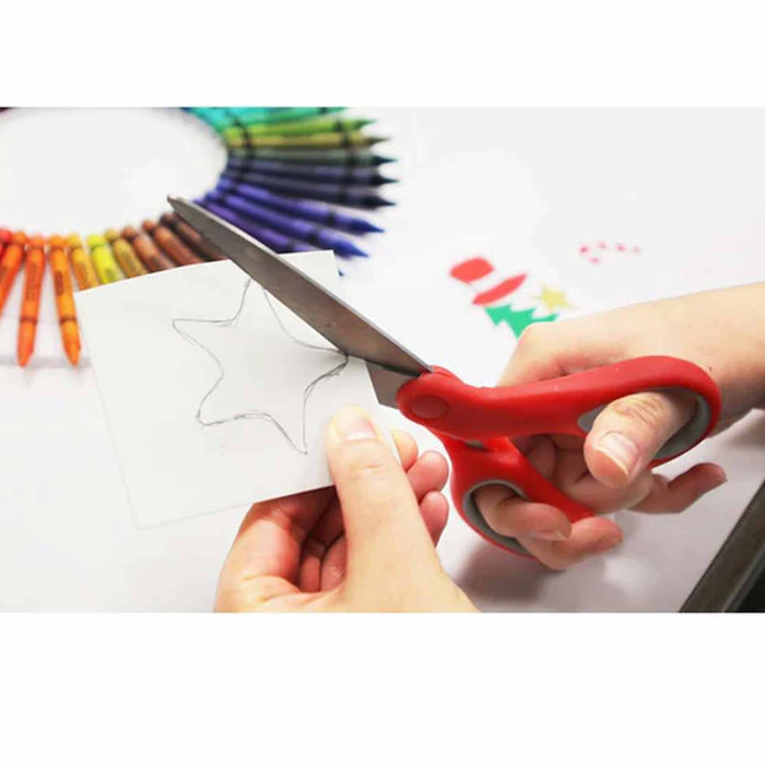 2 Pc Sharp Scissors 8" Stainless Steel Cushion Grip Handle Office School Crafts
