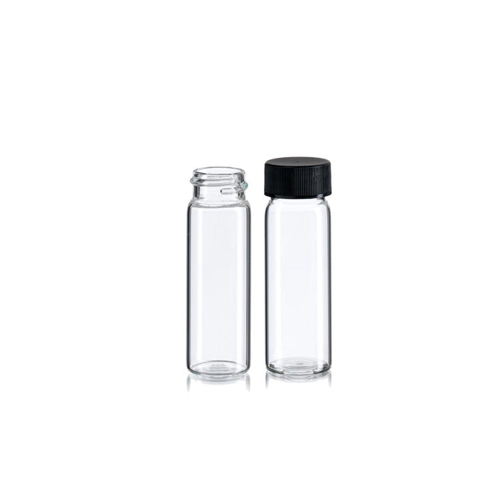 100 Mini Clear Glass Vial Bottles Cap Lab Vials Bottle 1 3/4 Tall 1/8 Oz Tubes