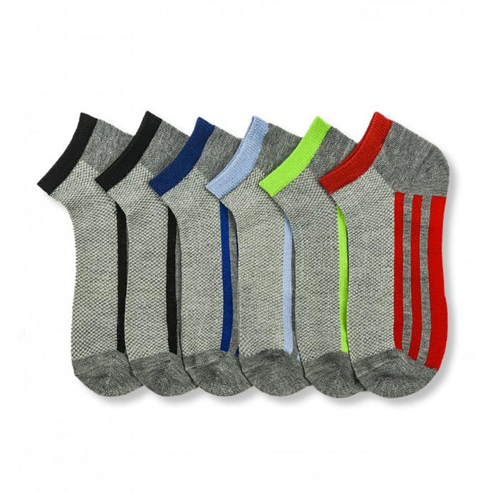 6 Pairs Ankle Quarter Crew Mens Stretchy Socks Low Cut Size 9-11 Sport 6 Styles