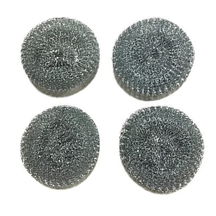 4 Scourer Steel Wire Mesh Ball Pads Kitchen Scrub Cleaning Pan Cleaner Scouring