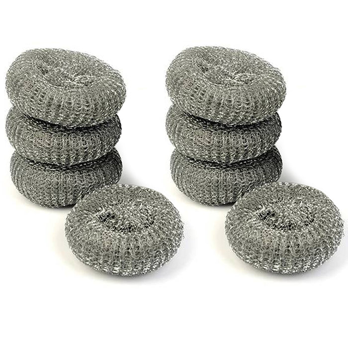 8 Pack Scourer Steel Scrubber for Cleaning Dish Pots Pans Grills Kitchen Sink