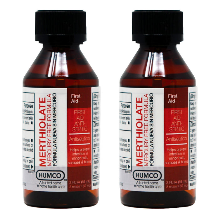 2 Merthiolate Tincture 2oz Mercury Free Antiseptic Minor Wounds Topical Solution