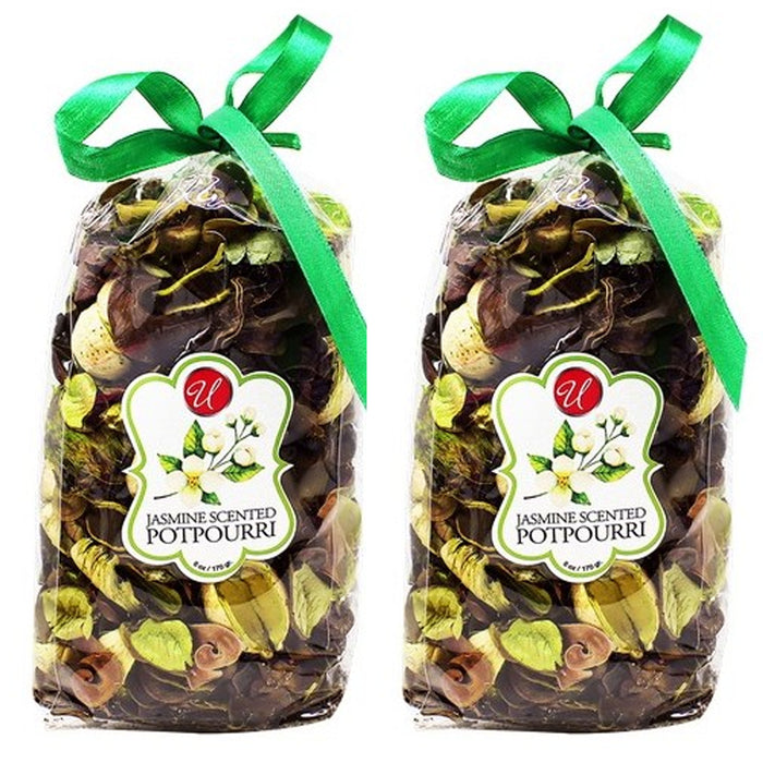 2 X Jasmine Scented Potpourri Floral Dried Flower Decorative Bath Home Fragrance