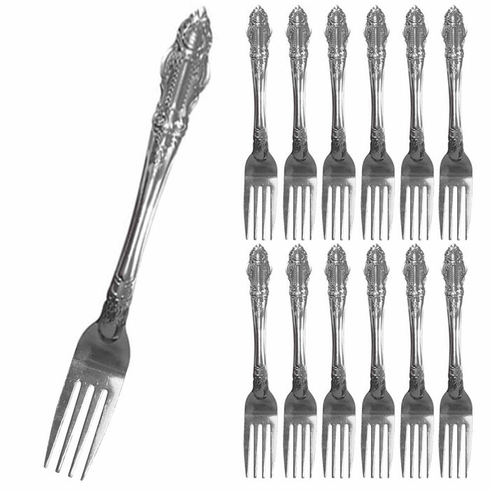 12 Pc Silverware Fork Set Stainless Steel Dinner Table Flatware Cutlery Utensils