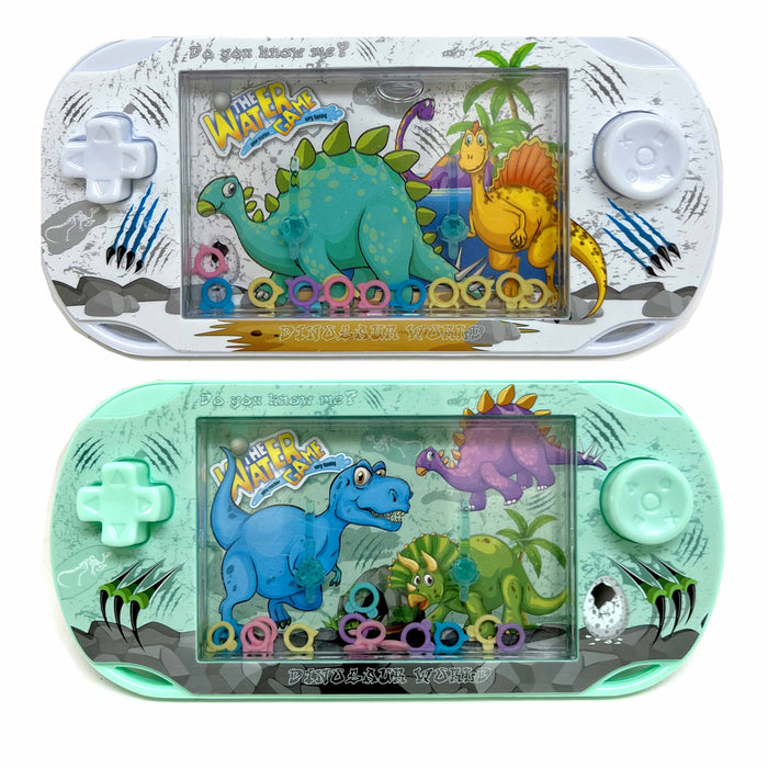 2 Pc Handheld Water Games Dinosaur Theme Ring Toss Retro Pocket Toys Kids Gift