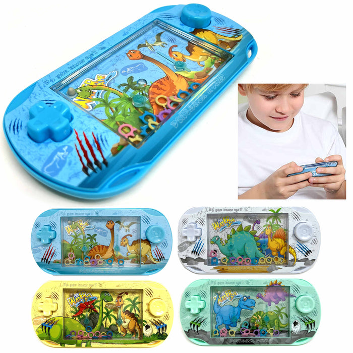 12 Pc Pocket Handheld Water Games Mini Ring Toss Dinosaur Kid Party Favor Prizes