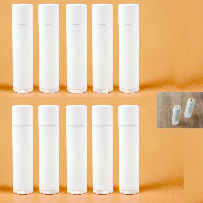10 Pcs Empty Lipstick Lip Balm Container Tube Case Caps Jars Chapstick BPA Free