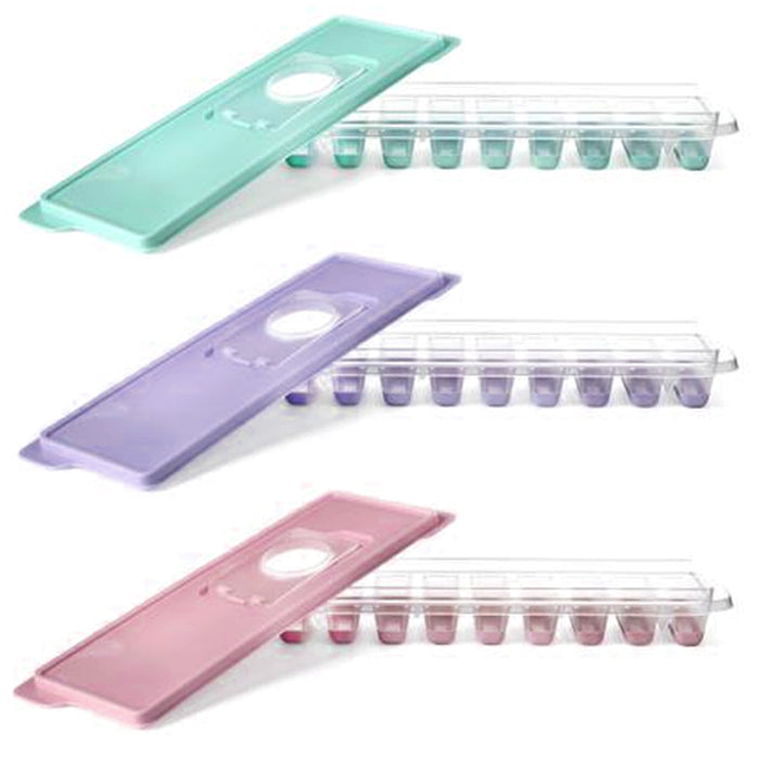 2 Pc Silicone Non Stick Ice Cube Tray Push Out With Flexible Bottom Rectangle
