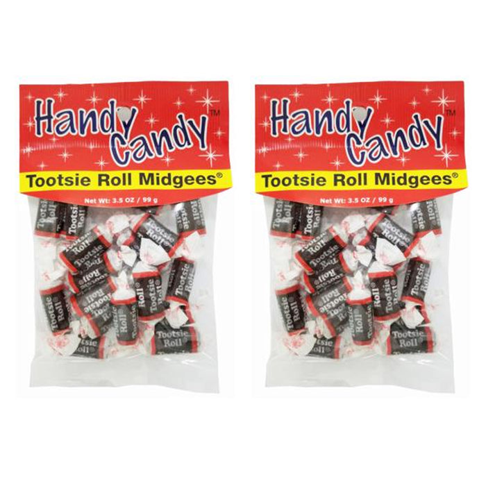 2 Bags Tootsie Roll Midgees Chocolate Chews Chewy Candy Rolls Tootsies Candies