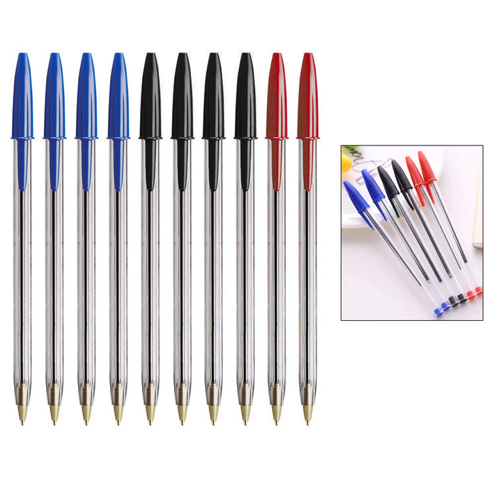 20 Pc Ballpoint Pen Ball Point Pens Kids School Office Supply Red Black Blue