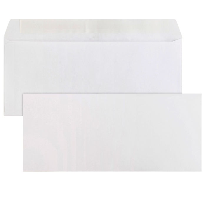 50 Peel Self Seal White Envelopes No.10 Letter Mailing Shipping 4-1/8 X 9-1/2 In