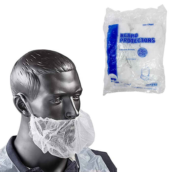 100 Pcs Disposable Beard Cover Hair Net Latex Free Cooking Protection Kitchen