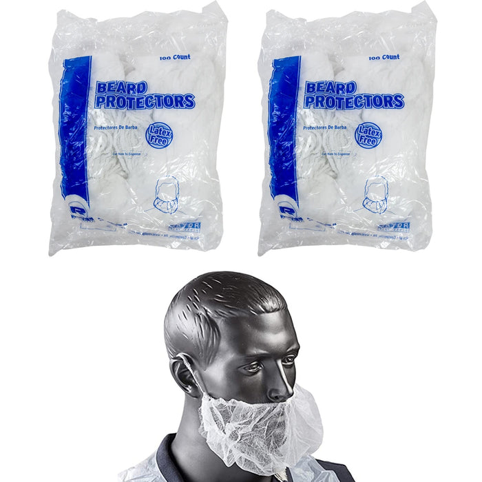 200 Pcs Disposable Beard Cover Hair Net Latex Free Cooking Protection Kitchen