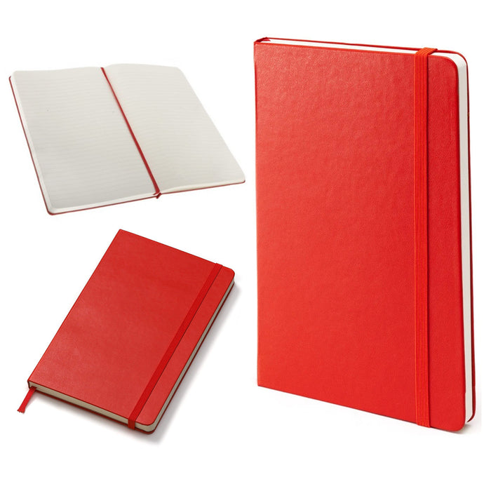 2 Pc Journal Notebook Hardcover Lined Ruled Diary Book Writing Red 8.5" x 6.5"