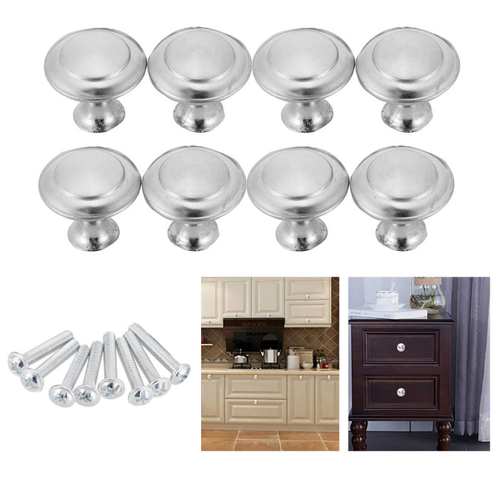 8 Pack 1.2 inch Kitchen Cabinet Knob Dresser Knobs w/ Screws Drawer Pull Handles