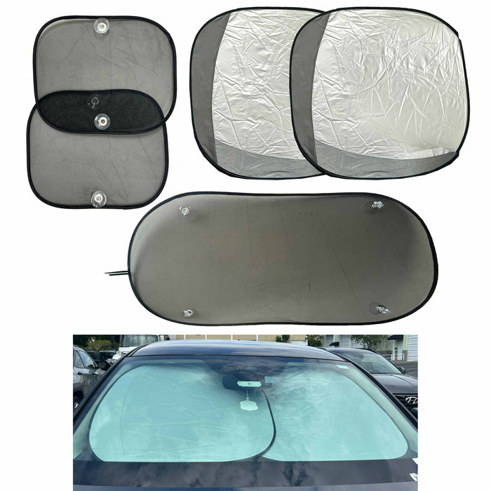 5PC Car Windshield Sun Shade Reflector Sunshade Protection Car Interior Cool Car