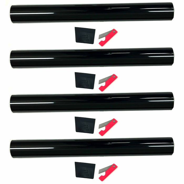 4 Rolls Privacy Window Film 1% Dark Black Tint 20"x10ft Each Car Home Office
