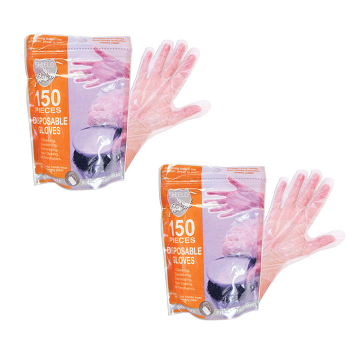 600 pcs Disposable Food Prep Gloves Latex Free Transparent One Size Fits Most