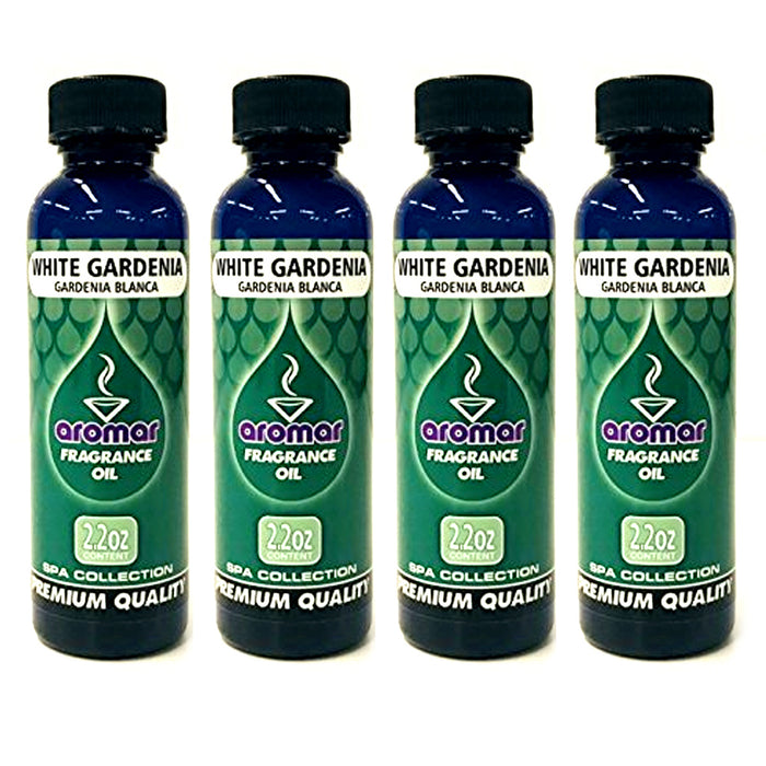 4 Pc White Gardenia Scent Fragrance Oil Aroma Therapy Diffuse Air Burning 2.2 Oz