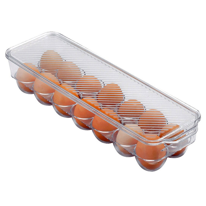2 Egg Tray Holder Container Lid Cover 14 Cup Carton Refrigerator Storage Kitchen
