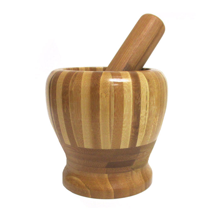 Wooden Mortar and Pestle Mixing Bowl Set Spice Grinder Grinding Kitchen Tool New