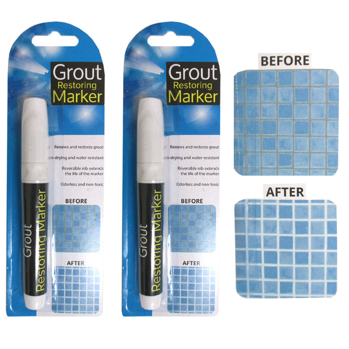 2 Grout Restoring Marker White Repair Tile Floor Wall Pen Home Decor Non Toxic