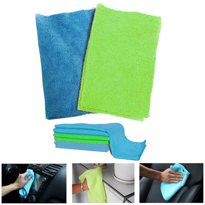 6 Pc Multi Purpose Microfiber Cloth Cleaning Rag Window Cleaner Towel Car Detail