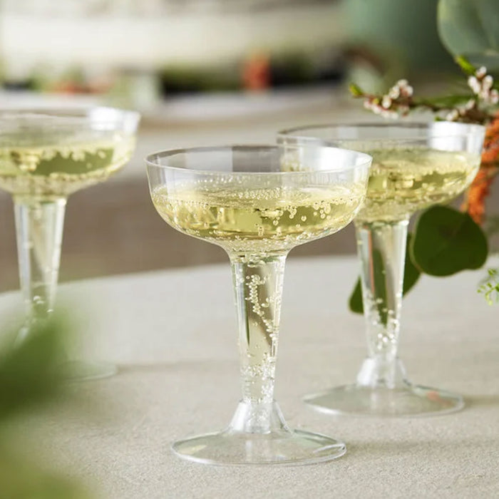160 Pc Wedding Party Plastic Wine Champagne Flute Disposable Clear Glasses 4 Oz