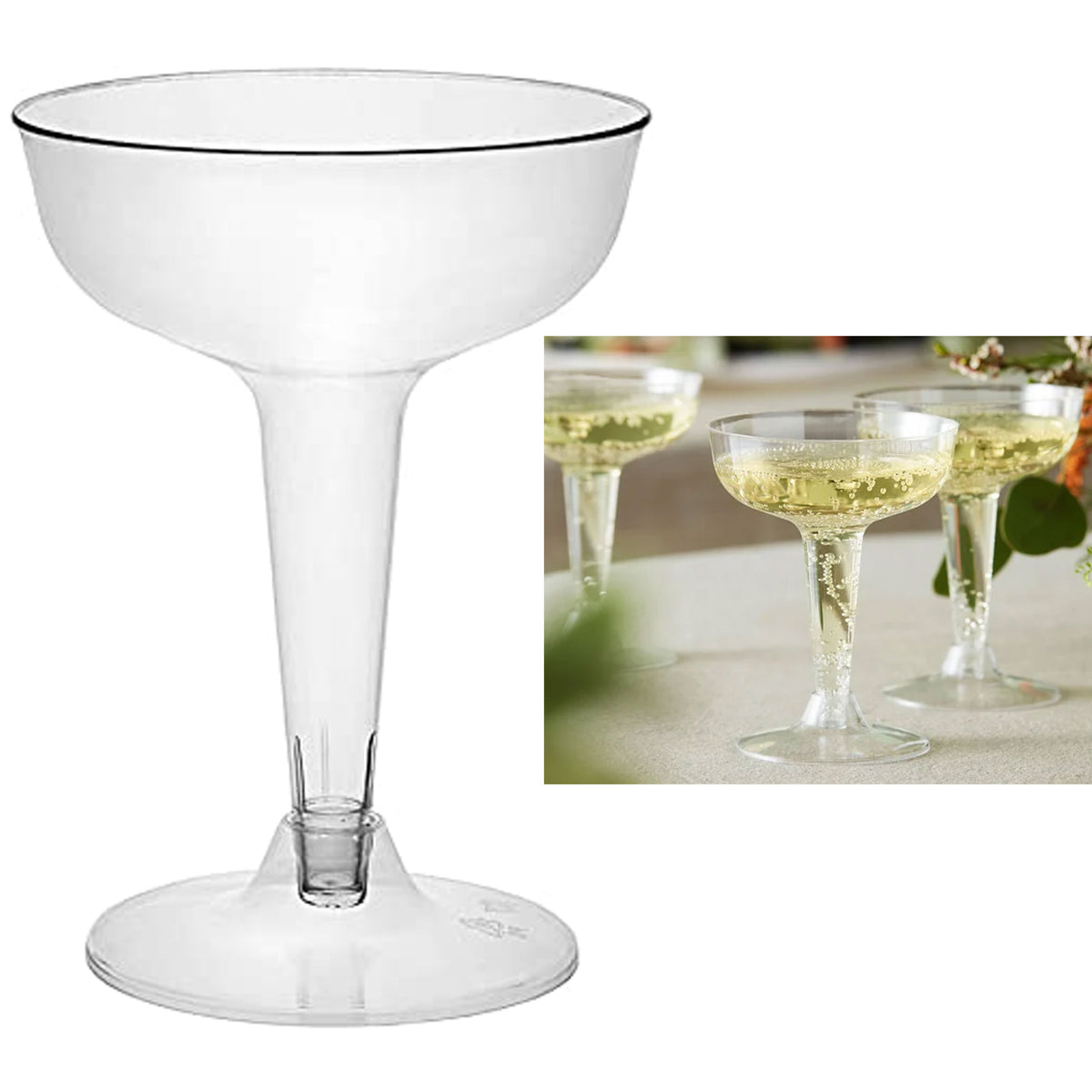 40 plastic wine glasses 40 Pc Disposable Champagne Flutes 4 Oz Wine Wedding Party Clear Plasti —  AllTopBargains