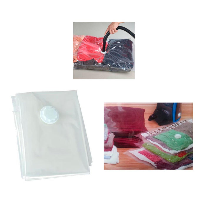 2 Pc Space Saver Bag Saving Vacuum Storage Seal Compression Organizer Travel !