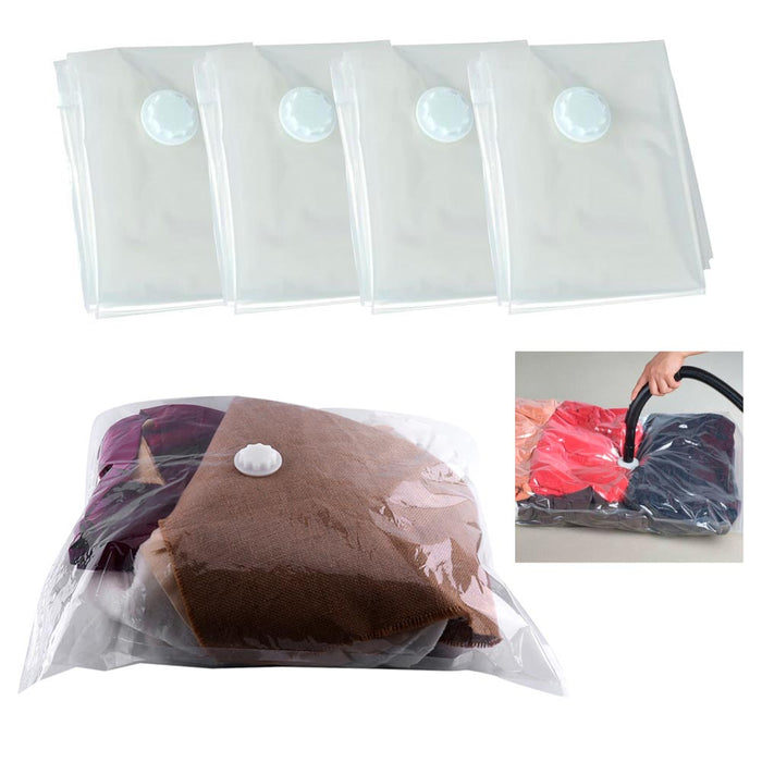 4 Pack Space Saver Saving Storage Bag Vacuum Seal Compressed Organizer Travel