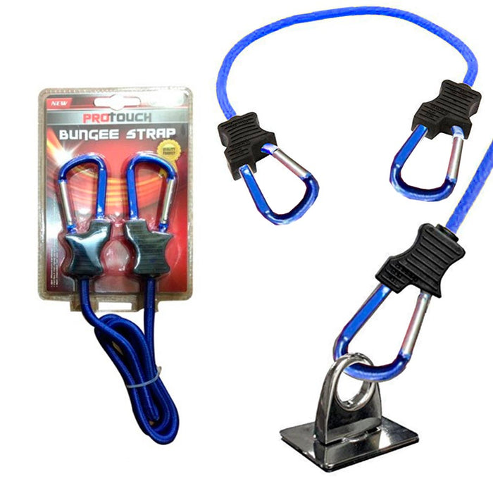 1 Pc Super Duty Bungee Strap Cord Tie Down Aluminum Carabiner Secure Hooks 3 Ft