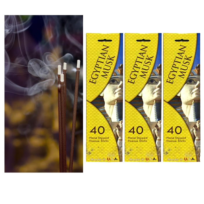 120 Incense Stick Hand Dipped Egyptian Musk Fragrance Scent Burning Perfume Bulk