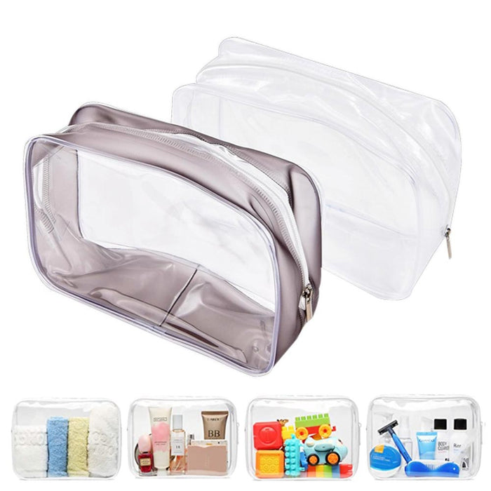 1PC Clear Toiletry Bag Zipper Purse Carry Pouch Travel Makeup Cosmetic Organizer