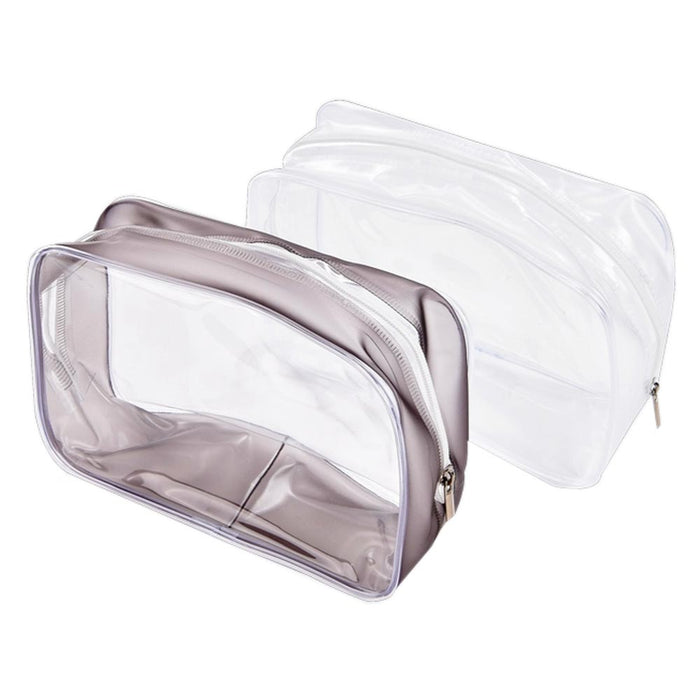 3PC Women Clear Travel Cosmetic Makeup Carry Pouch Toiletry Organizer Bag Zipper