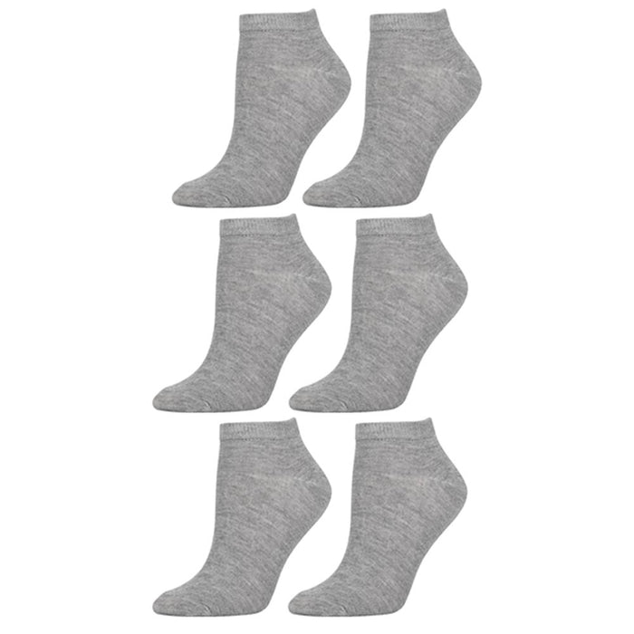 3 Pairs Men Women Ankle Socks Low Cut  US 10 13 Crew Stretch Sport Grey School