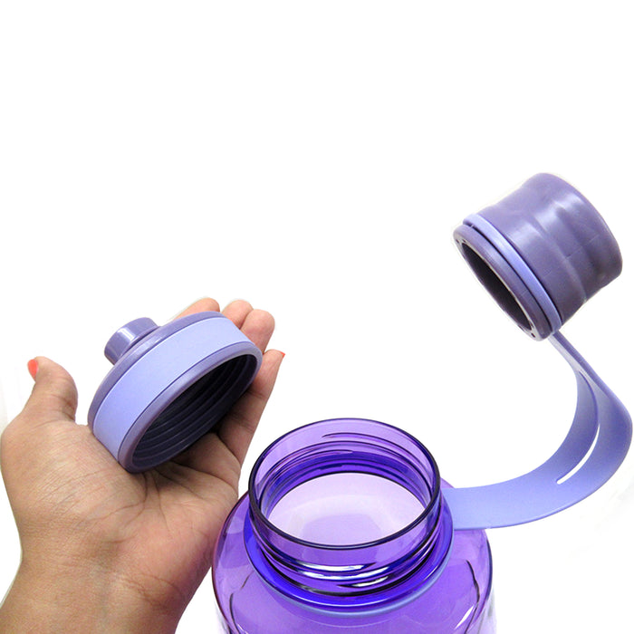 1 Extra Large Sports Water Bottle 1800mL Wide Mouth Plastic Bicycle Travel 60oz