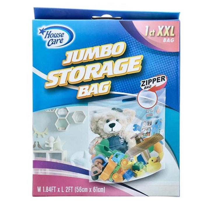 1 Big Clear Storage Bag XXL Clothes Laundry Travel Organizer Reusable 22x24 Case