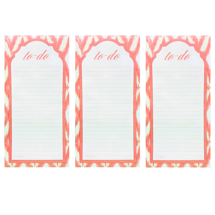 3 X Magnetic To Do Lists Note Pads Grocery Shopping Memo Notepad Stick To Fridge