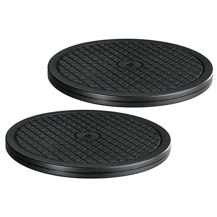 2 Lazy Susan Turntable Organizer Non Skid Large Cabinet Computer Laptop Plastic