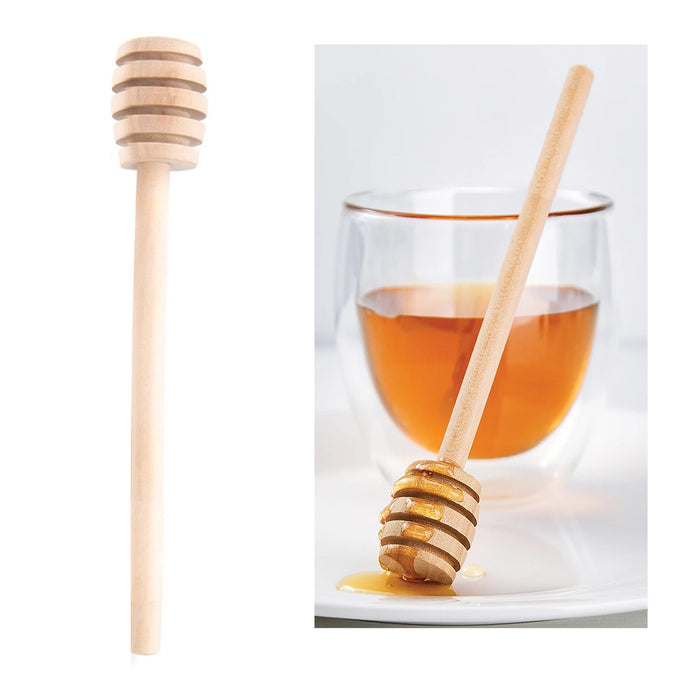 Honey Dipper Stick Wooden Honeycomb Stirrer Jar Dispense Drizzle Honey Wedding