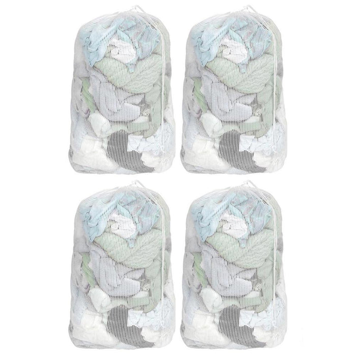 4Pc Mesh Laundry Bags Heavy Duty Drawstring Delicates Underwear Lingiari 60X80cm