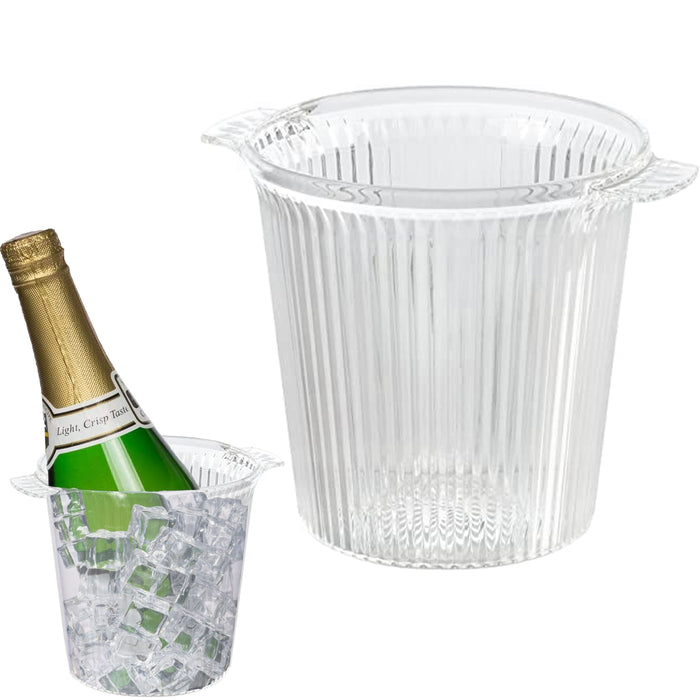 1 Clear Acrylic Ice Bucket Wine Champagne Beer Cooler Bar Party Restaurant 6.5"