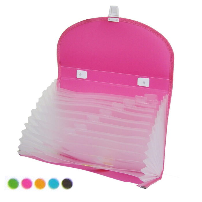 1 Large 13 Pocket Expanding File Folder Paper Organizer Accordion Holder Case