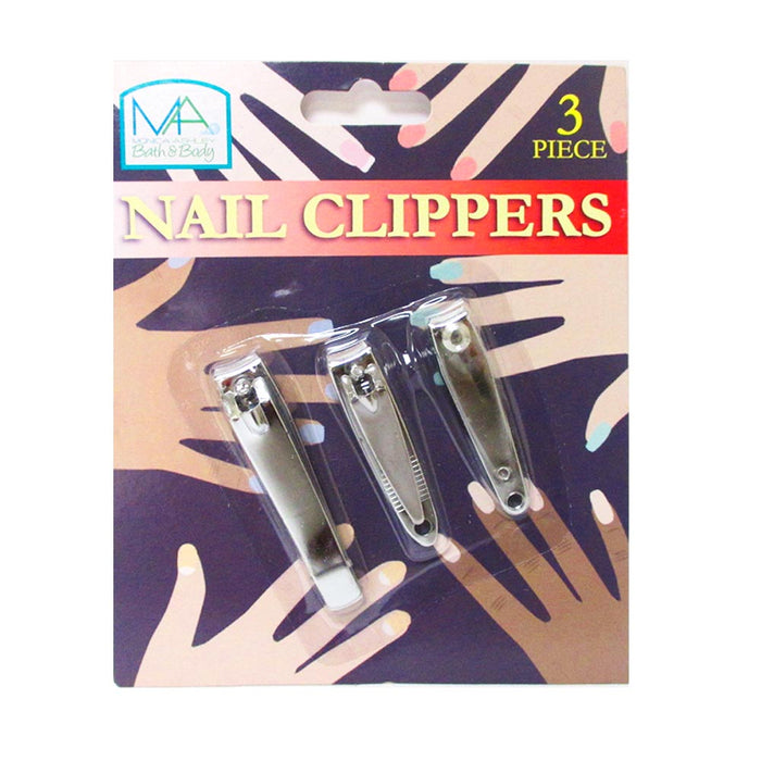 6 Nail Clippers Stainless Steel Fingernails Trimmer Toenails Manicure File Set